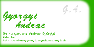 gyorgyi andrae business card